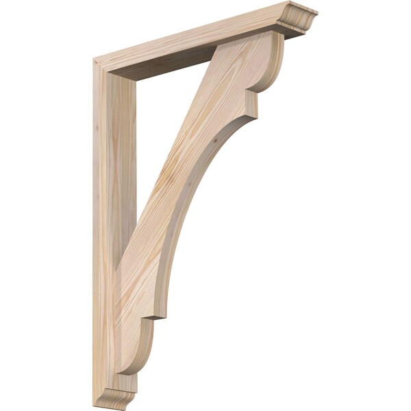 Ekena Millwork Olympic Traditional Smooth Bracket w/ Offset Brace, Douglas Fir, 3 1/2"W x 20"D x 28"H BKT0402X20X28OLY01SDF - main